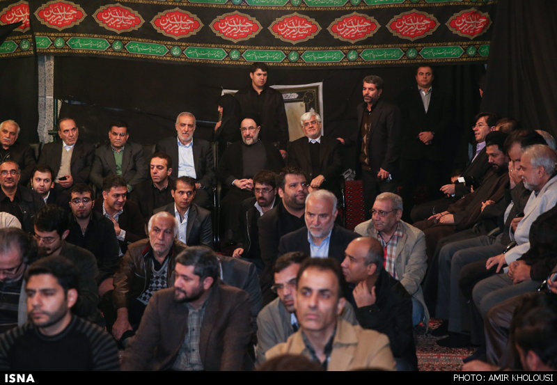  گزارش تصویری از حضور سیدمحمد خاتمی در مراسم عزاداری