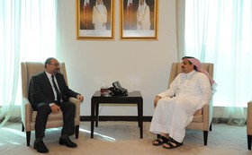 دیدار وزیر خارجه قطر با نخست‌وزیر ائتلاف مخالفان سوریه