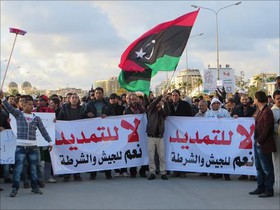 تظاهرات لیبیایی‌ها در اعتراض به تمدید فعالیت پارلمان