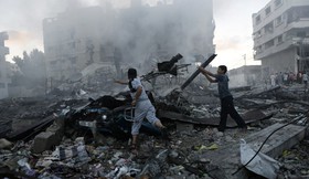 آمار شهدای غزه به 1040 تن رسید/تخریب‌های گسترده در غزه