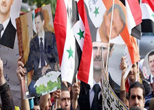 راهپمایی گسترده حامیان اسد در دمشق و حمص