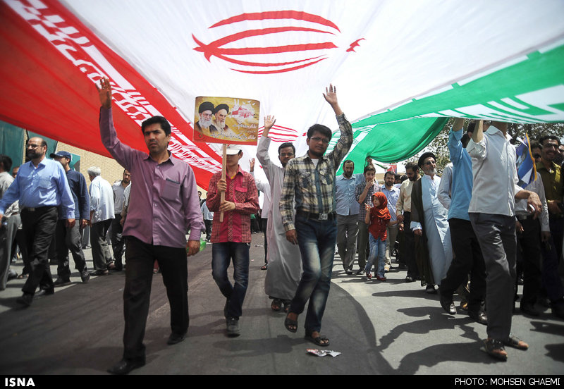 راهپیمایی روز جهانی قدس در کرمانشاه برگزار شد