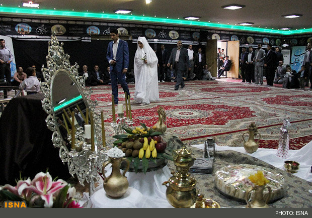 جشن عقد در مزار پنج شهید گمنام, آمل, حجاب در مراسم عروسی, عروس با حجاب و محجبه, دختر محجبه و با حجاب