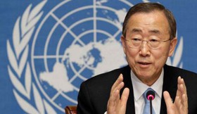 بان کی مون بر تعهد مشترک کشورها برای امحای سلاح‌های شیمیایی تاکید کرد