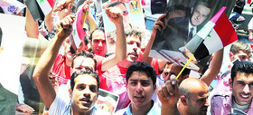 تظاهرات هزاران سوری برای نامزدی اسد در انتخابات ریاست جمهوری