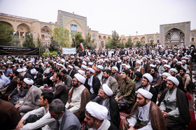 تجمع بزرگ حوزویان در اعتراض به صدور حکم اعدام شیخ نمر
