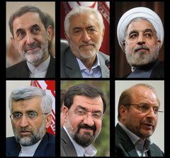 عکس یادگاری حسن روحانی با شش تن از رقبای انتخاباتی‌اش