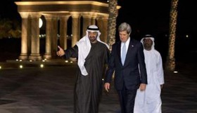 دیدار ولیعهد امارات و جان کری در ابوظبی