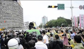 تظاهرات ضدهسته‌ای در تایوان به خشونت کشیده شد