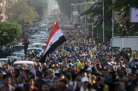 تظاهرات حامیان اخوان المسلمین مصر در سومین سالگرد "جمعه خشم"