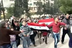 تجمع مردم سوریه در محکومیت حمایت‌ اردن از تروریست‌ها