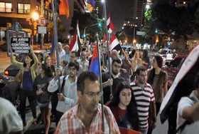 تجمع صدها سوری در آرژانتین و آمریکا در محکومیت سیاست‌های اردوغان