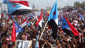 تظاهرات جدایی طلبان جنوب یمن در شهر عدن