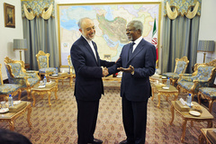 دیدار کوفی عنان با صالحی