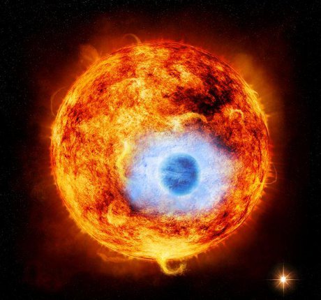 عبور یک ابر مشتری داغ آبی رنگ از مقابل ستاره والد