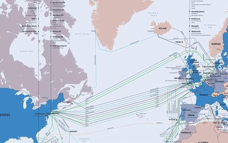 نقشه تعاملی شبکه کابلهای اینترنتی زیر آب جهان