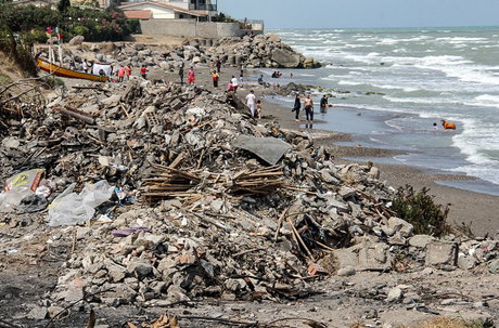 دپوی زباله در ساحل محمودآباد