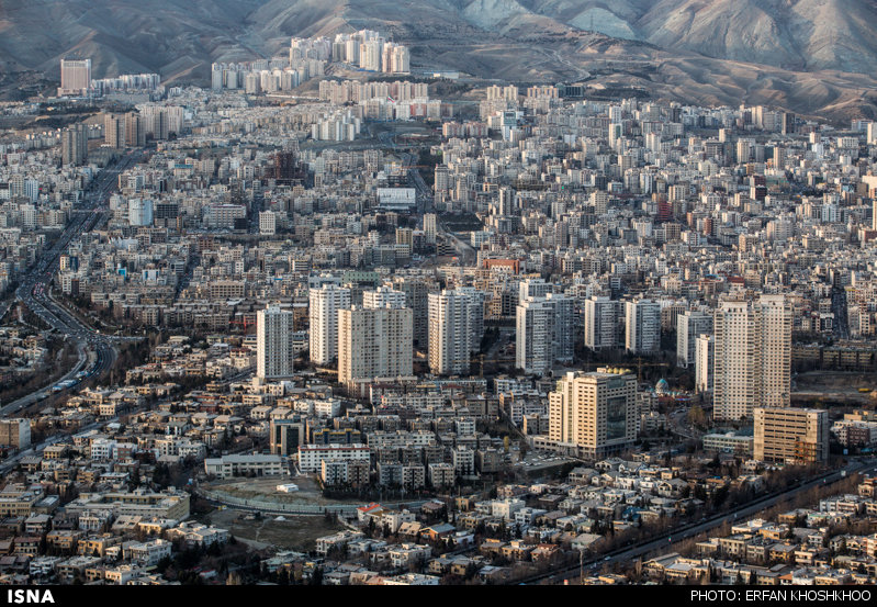 عکس از نمای بالای شهر تهران