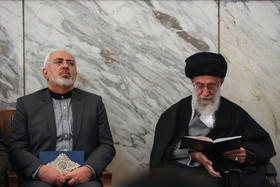 حضور مقام معظم رهبری در مراسم ترحیم والده رییس جمهور