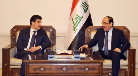 تاکید مالکی به نیچروان بارزانی بر همسو‌سازی موضع‌گیری‌ها