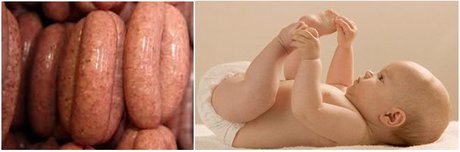 تولید سوسیس از باکتری مدفوع نوزاد!