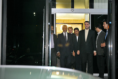 ورود كوفي عنان، نماينده سازمان ملل و اتحاديه عرب در امور سوريه به تهران