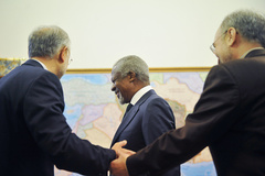 دیدار کوفی عنان با صالحی