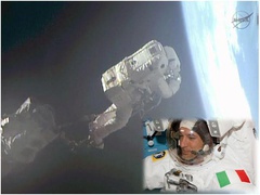 پیاده‌روی فضایی نخستین فضانورد ایتالیا