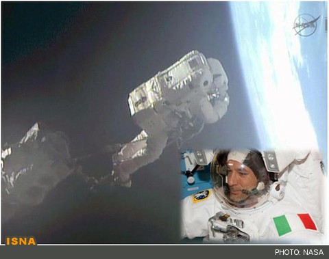 پیاده‌روی فضایی نخستین فضانورد ایتالیا