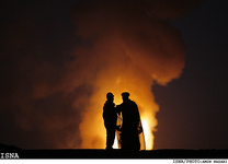 مهار آتش‌سوزي در خط لوله پتروشيمي بندر امام