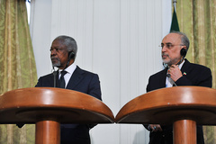 دیدار کوفی عنان با صالحی