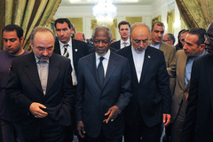 دیدار کوفی عنان با صالحی