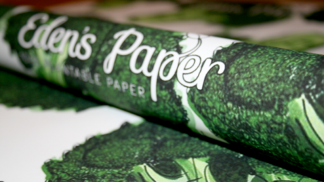 پرورش گیاه به شکل دلخواه با کاغذ بسته‌بندی قابل کاشت در خاک