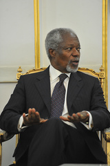 ورود كوفي عنان، نماينده سازمان ملل و اتحاديه عرب در امور سوريه به تهران