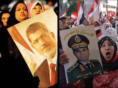 تظاهرات حامیان و مخالفان مرسی در کشورهای مختلف جهان