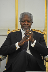 ورود كوفي عنان، نماينده سازمان ملل و اتحاديه عرب در امور سوريه به تهران