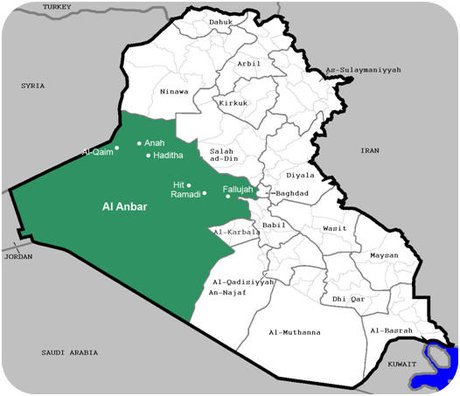 داعش در آستانه تسلط کامل بر استان الانبار عراق