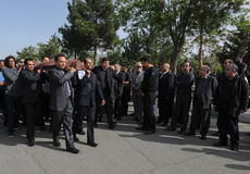 مراسم تشییع و خاکسپاری پیکر استاد داریوش صفوت