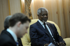 دیدار کوفی عنان با احمدی نژاد