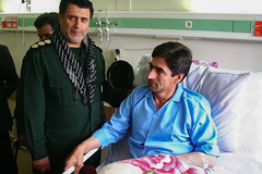 نماینده ورزقان پس حادثه تصادف - بیمارستان تبریز