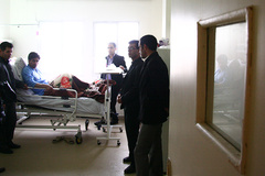 نماینده ورزقان پس حادثه تصادف - بیمارستان تبریز