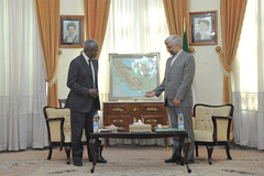 دیدار كوفي عنان با دبیر شورای عالی امنیت ملی