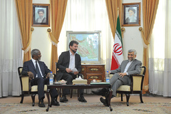 دیدار كوفي عنان با دبیر شورای عالی امنیت ملی