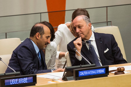 دیدار فابیوس با احمد جربا در پاریس