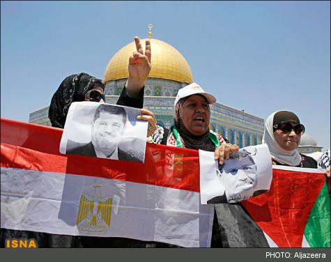 برگزاری تظاهرات در حمایت از مرسی در فلسطین و تونس