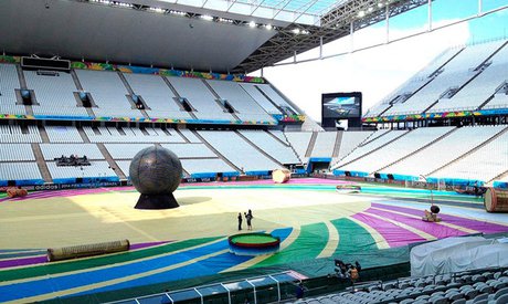 تمرین مراسم افتتاحیه جام جهانی + عکس