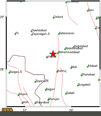 زلزله 4.3 ریشتری «عنبرآباد» کرمان را لرزاند