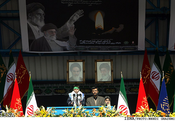 سخنراني رييس‌جمهور در مراسم 22بهمن-ميدان آزادي/مهدي قاسمي  ايسنا