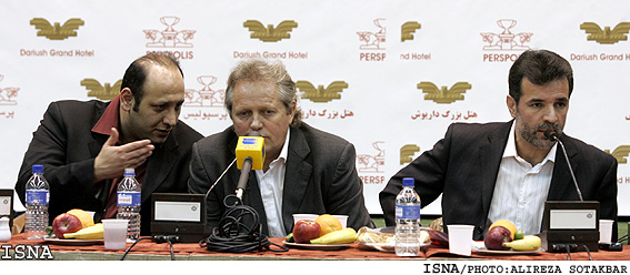 انصاري‌فرد و آري‌هان در نشست مطبوعاتي سرمربي جديد پرسپوليس/عليرضا صوت‌اكبر