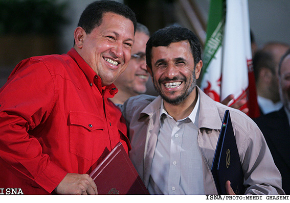 احمدي نژاد و چاوز پس از امضاي تفاهم نامه / مهدي قاسمي-ايسنا